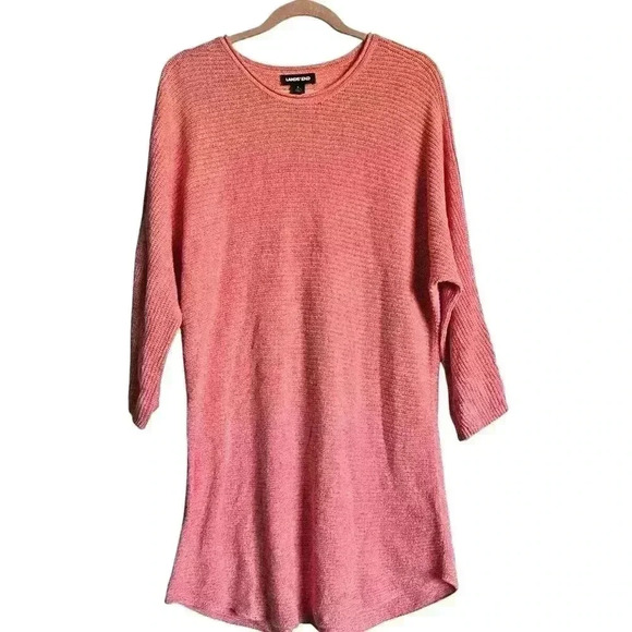 Lands' End Dresses & Skirts - Lands' End Sz‎ L Cotton Linen Blend Sweater Dress Cruise Coastal Preppy